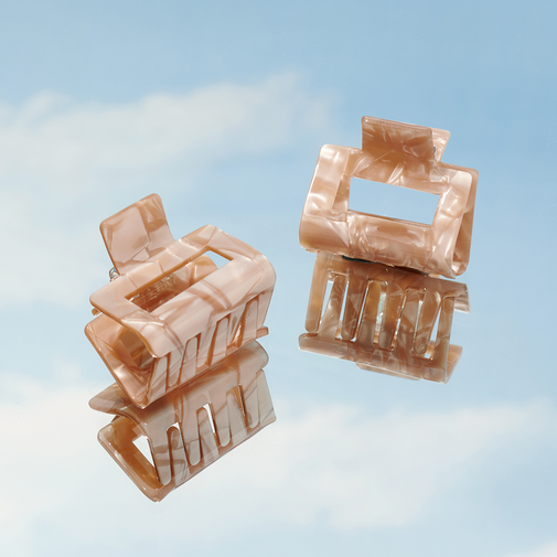 Midcentury Marble Claw Clip