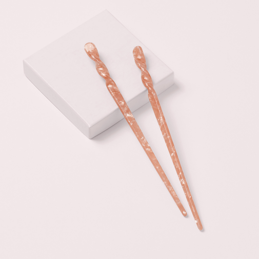 Marble Pin Up Twists Hair Stick Set