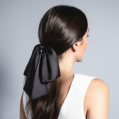 Runway Ribbon Satin Bow Hook Scrunchie