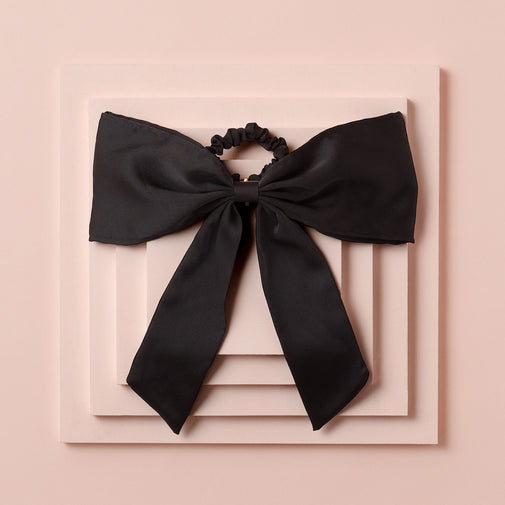 Runway Ribbon Satin Bow Hook Scrunchie