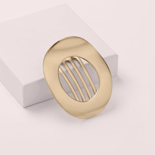 Gilded Ellipse Flat Lay Claw Clip