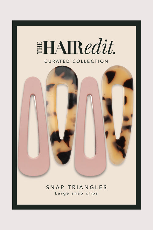 the hair edit snap triangle clip packaging