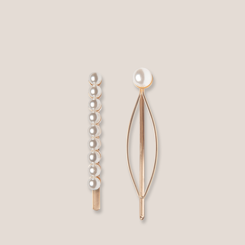 Jeweled Pearl Bobby Pins Set