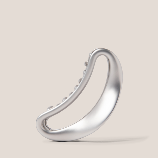 Sculpted Silver Claw Clip