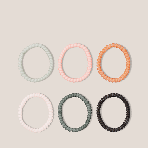 Jelly Loops Slim Spiral Hair Ties Set