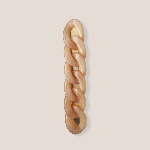 Marble Link Chain Baguette Barrette - Champagne