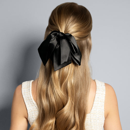 Old Money Satin Bow Claw Clip
