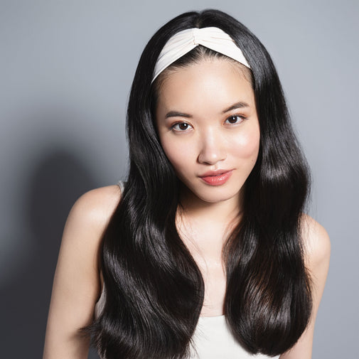 Lotus Band Soft Pleated Headband - Cream