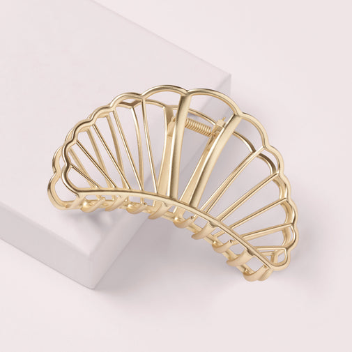 Gilded Mermaid Shell Claw Clip