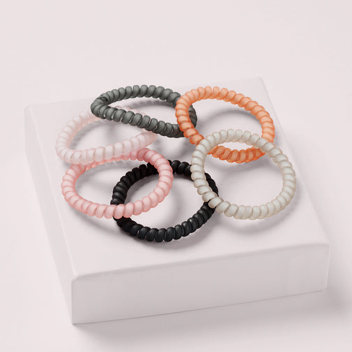 Jelly Loops Slim Spiral Hair Ties Set