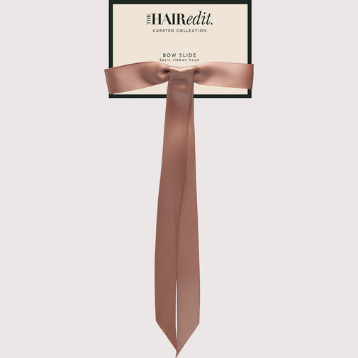 Bow Slide Satin Ribbon Ponytail Hook