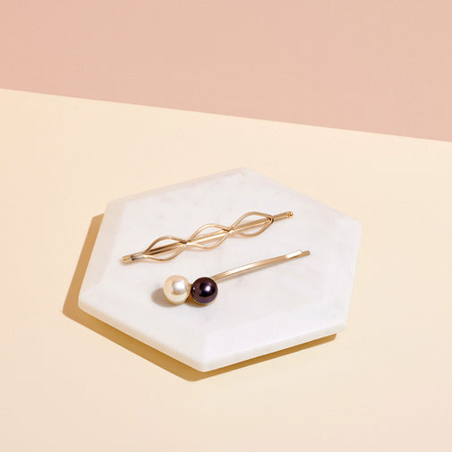 Spherical Pearl Bobby Pins Set