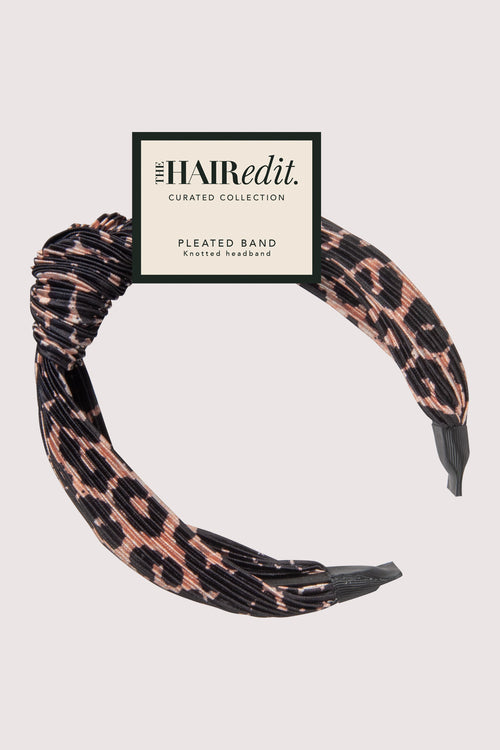 Leopard Print Pleated Headband