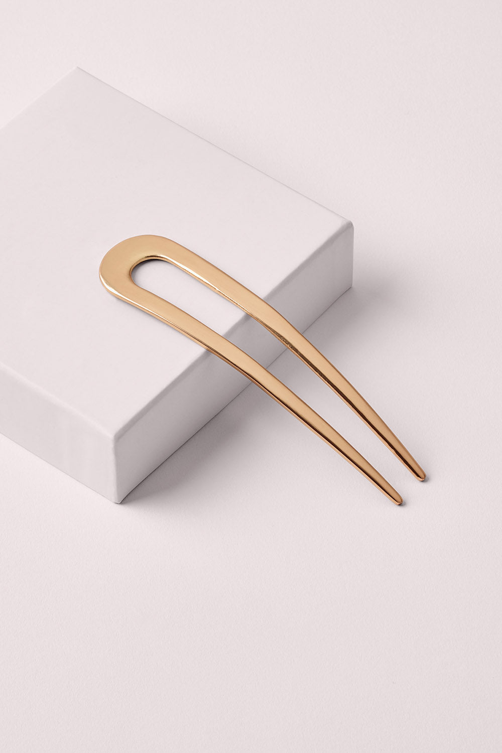 The Hair Edit Large Gold French Hair Pin - Gold