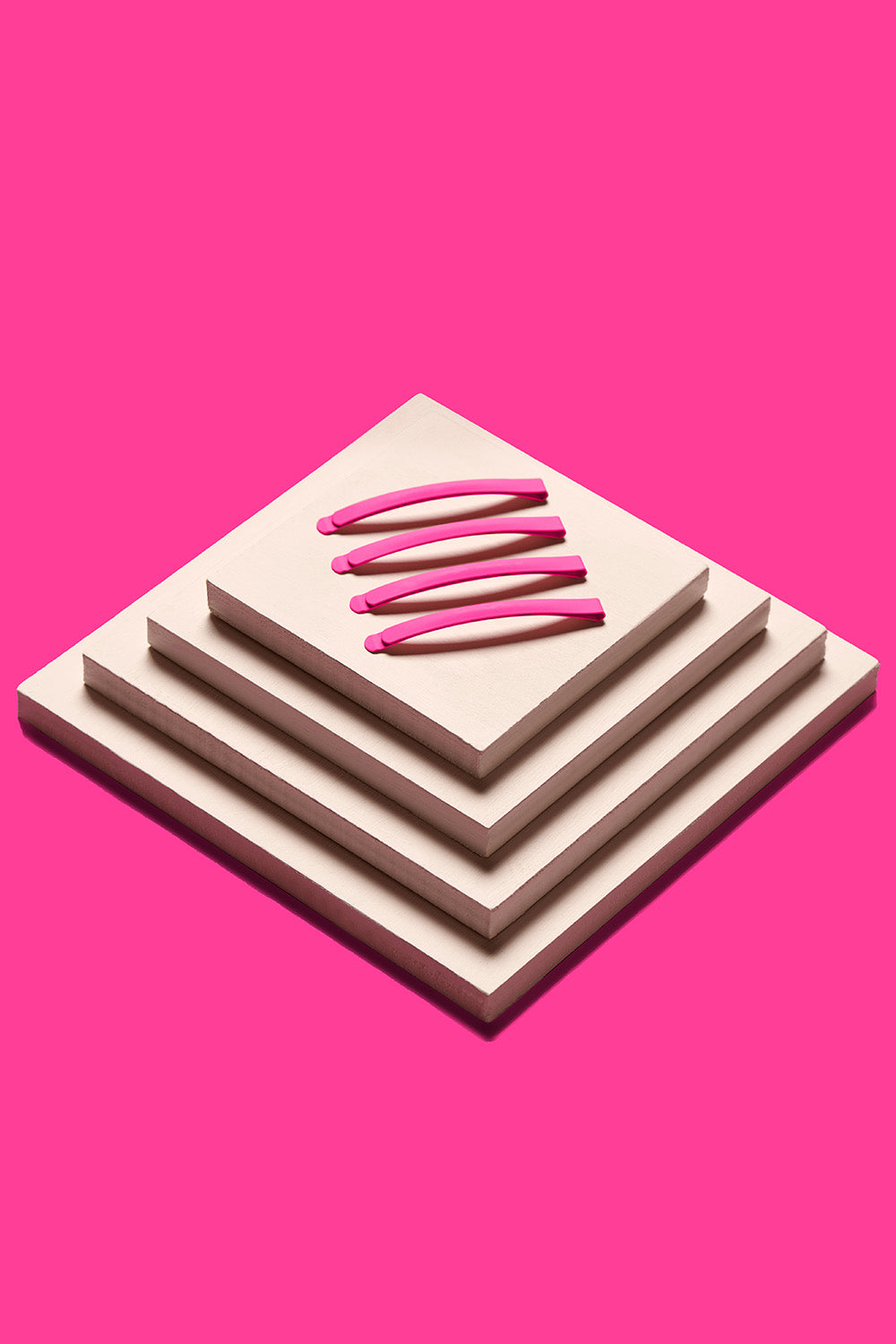 Fuchsia Pink Bobby Pin Set - 4 Pack