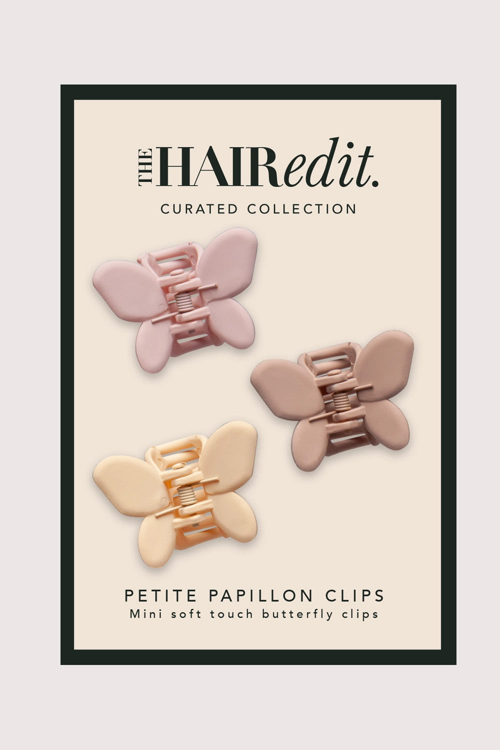 the hair edit mini butterfly hair clips in packaging
