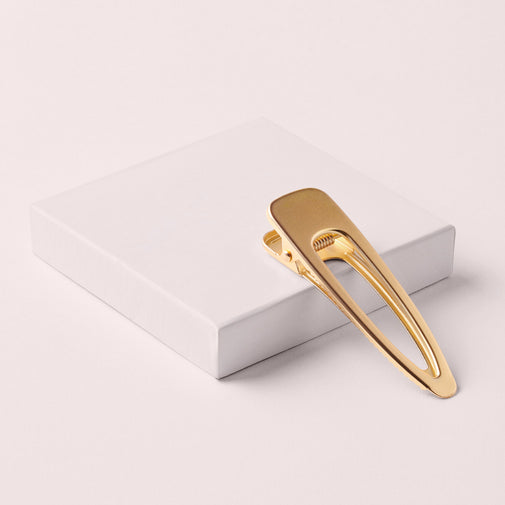 Brushed Triangle Metallic Hair Clip