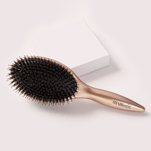 Finish & Shine Boar Bristle Brush - Gold