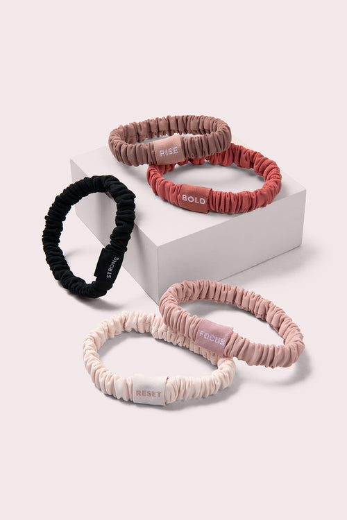 The Hair Edit Affirmation Ribbons on pink box