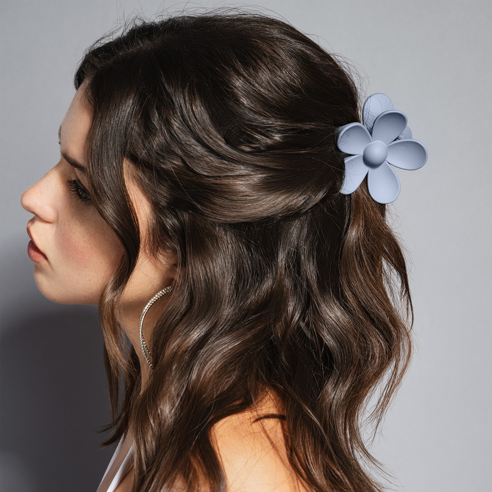 Secret Garden Flower Claw Clip - Slate3