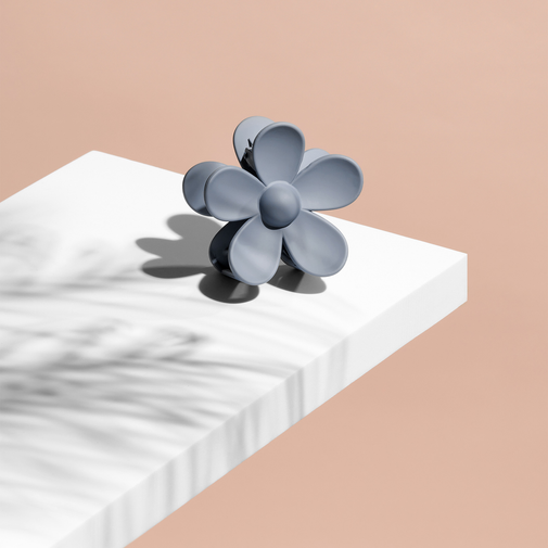 Secret Garden Flower Claw Clip - Slate