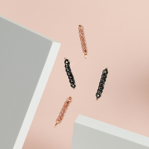 Marble Link Chain Bobby Pins Set