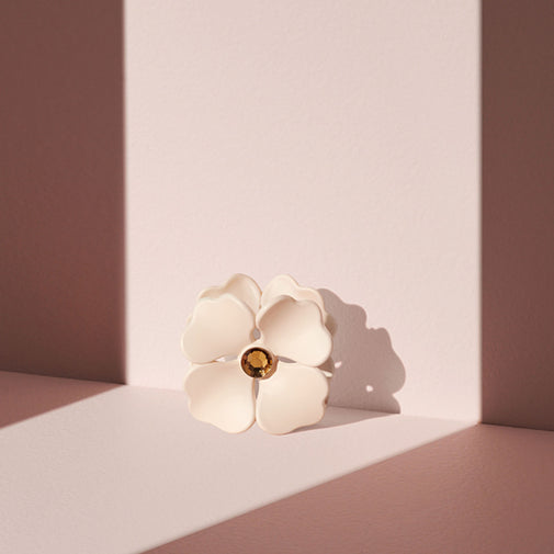 Camellia Rhinestone Flower Claw Clip