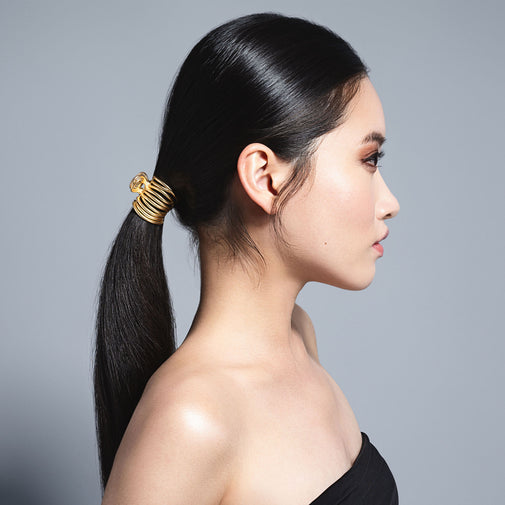 Gilded Wrap Ponytail Cuff Clip