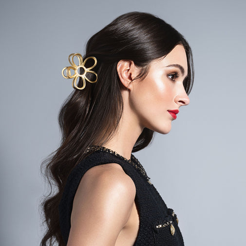 Secret Garden Flower Claw Clip - Gilded