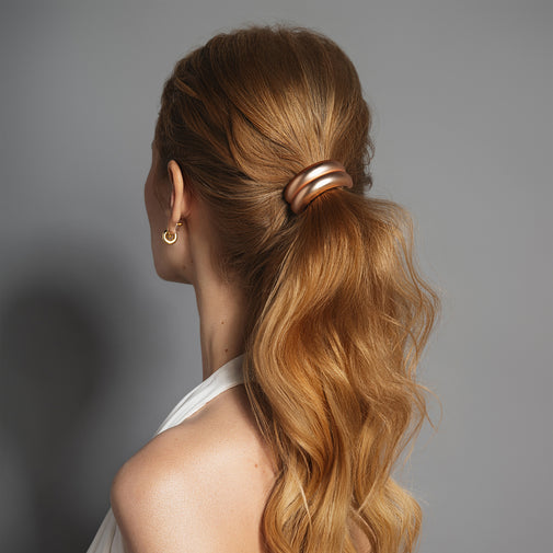 Brilliant Double Cuff Arched Metal Hair Tie