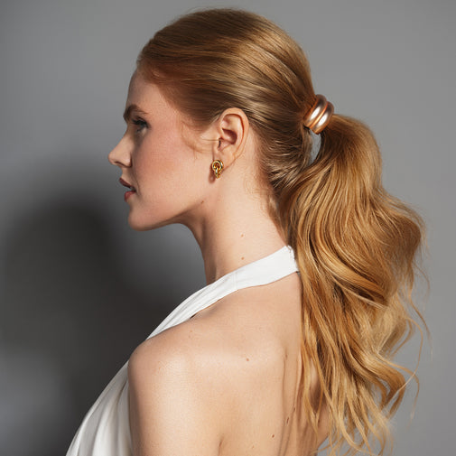 Brilliant Double Cuff Arched Metal Hair Tie