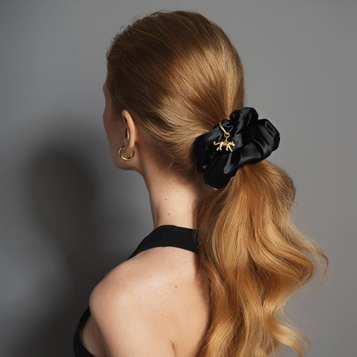 Charming Ruched Ribbon Scrunchie