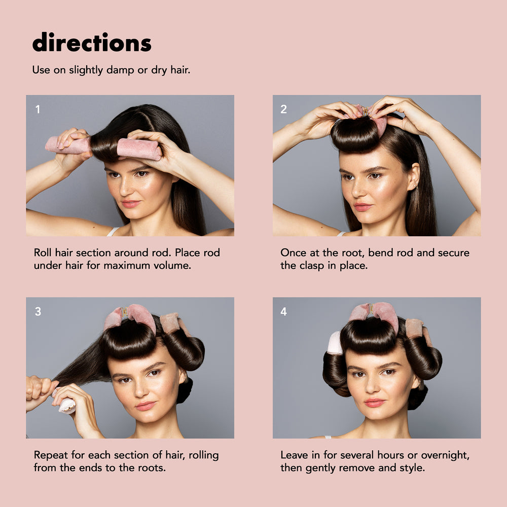Heatless Volumizing Hair Rods 4-Pack5