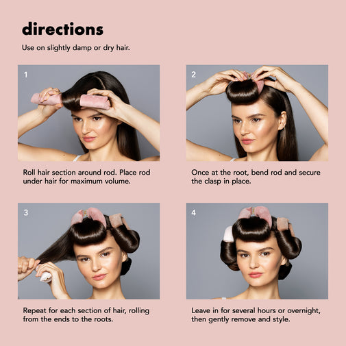 Heatless Volumizing Hair Rods 4-Pack