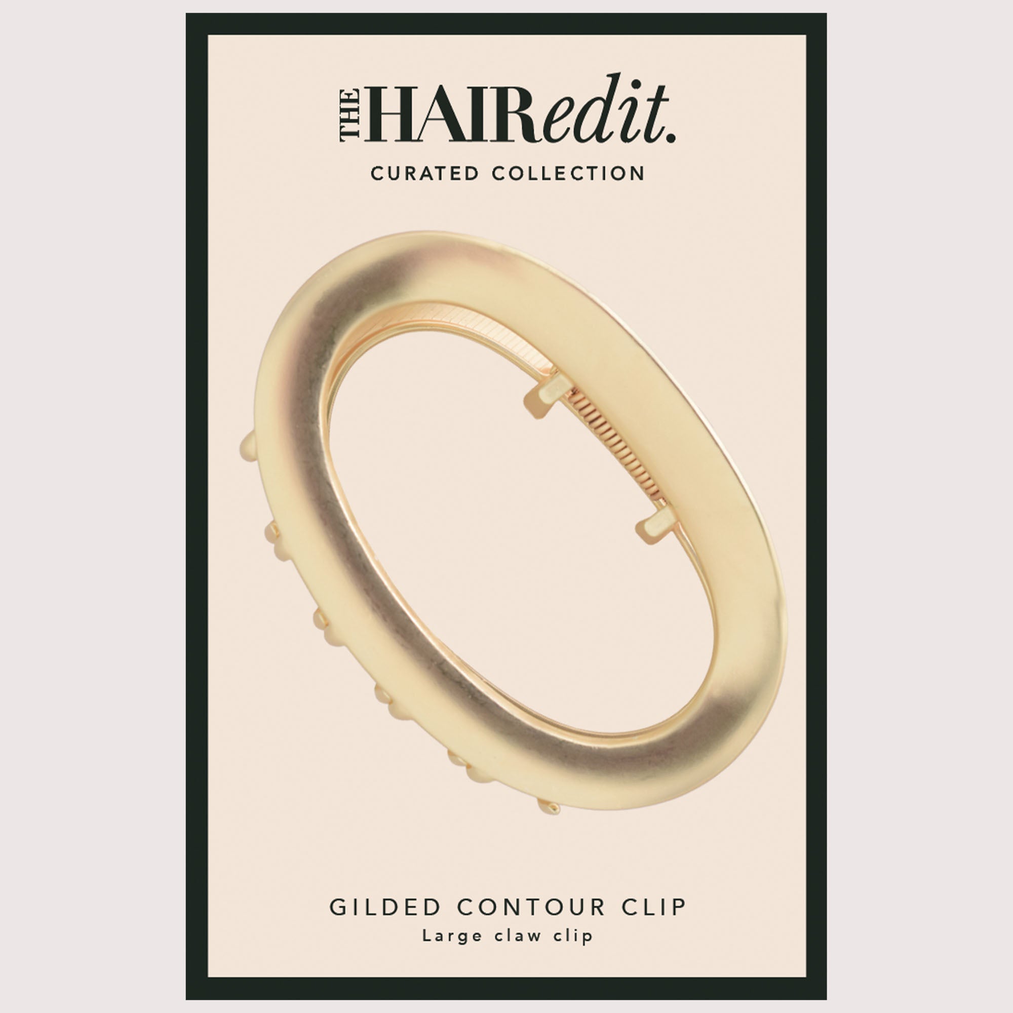 The Hair Edit Gilded Contour Claw Clip front of packaging5