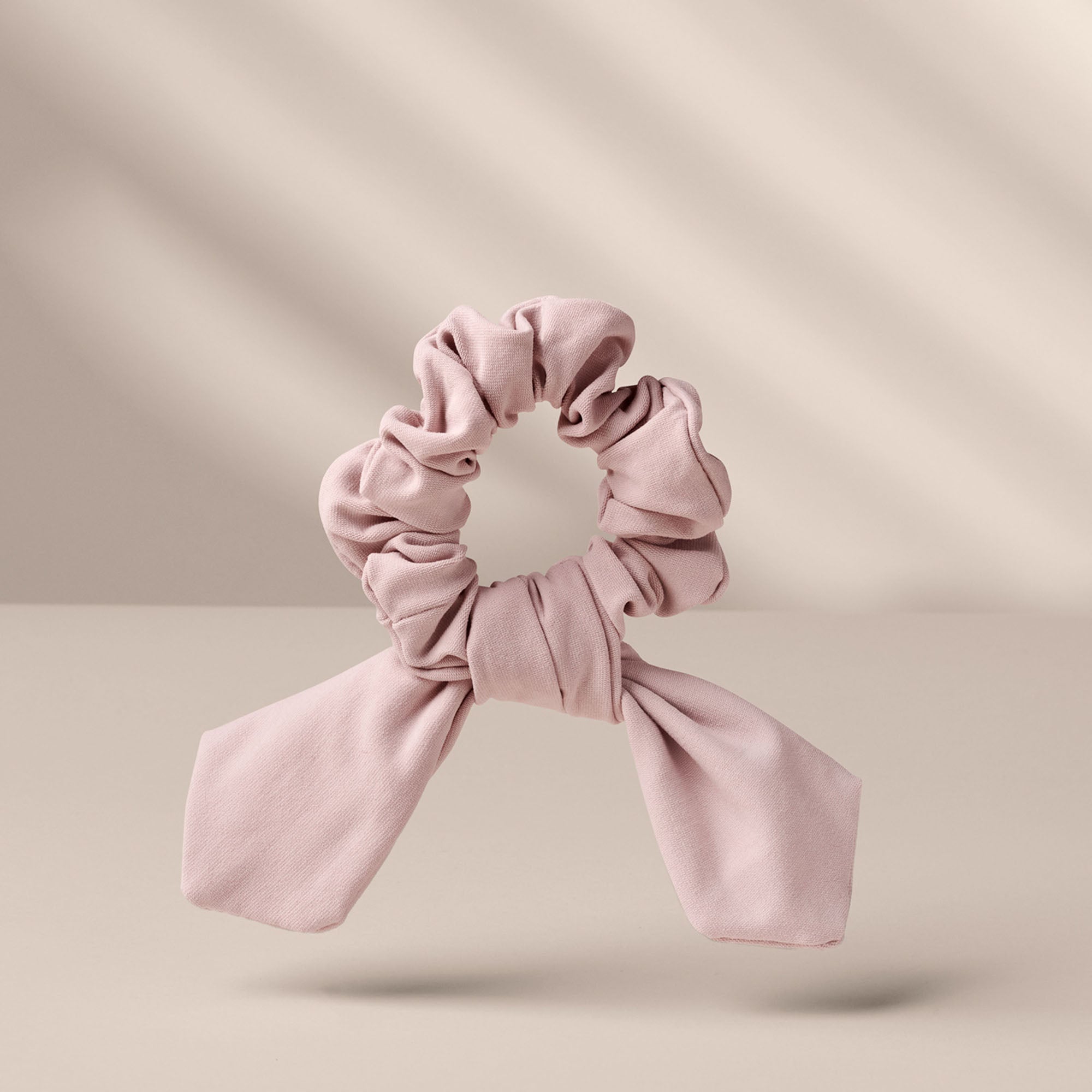 Bow Pose Ribbon Knotted Scrunchie - Blush4