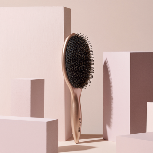 Finish & Shine Boar Bristle Brush - Gold