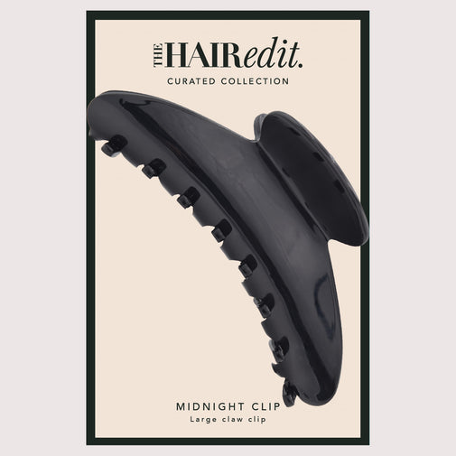 The Hair Edit Midnight Claw Clip front of packaging
