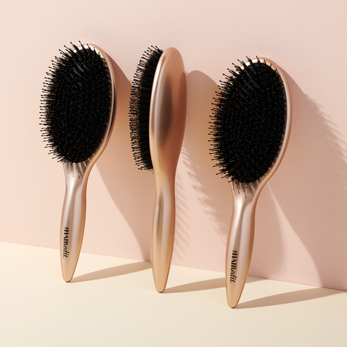 Finish & Shine Boar Bristle Brush - Gold