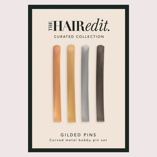 Modern Curved Bobby Pins Set - Gilded