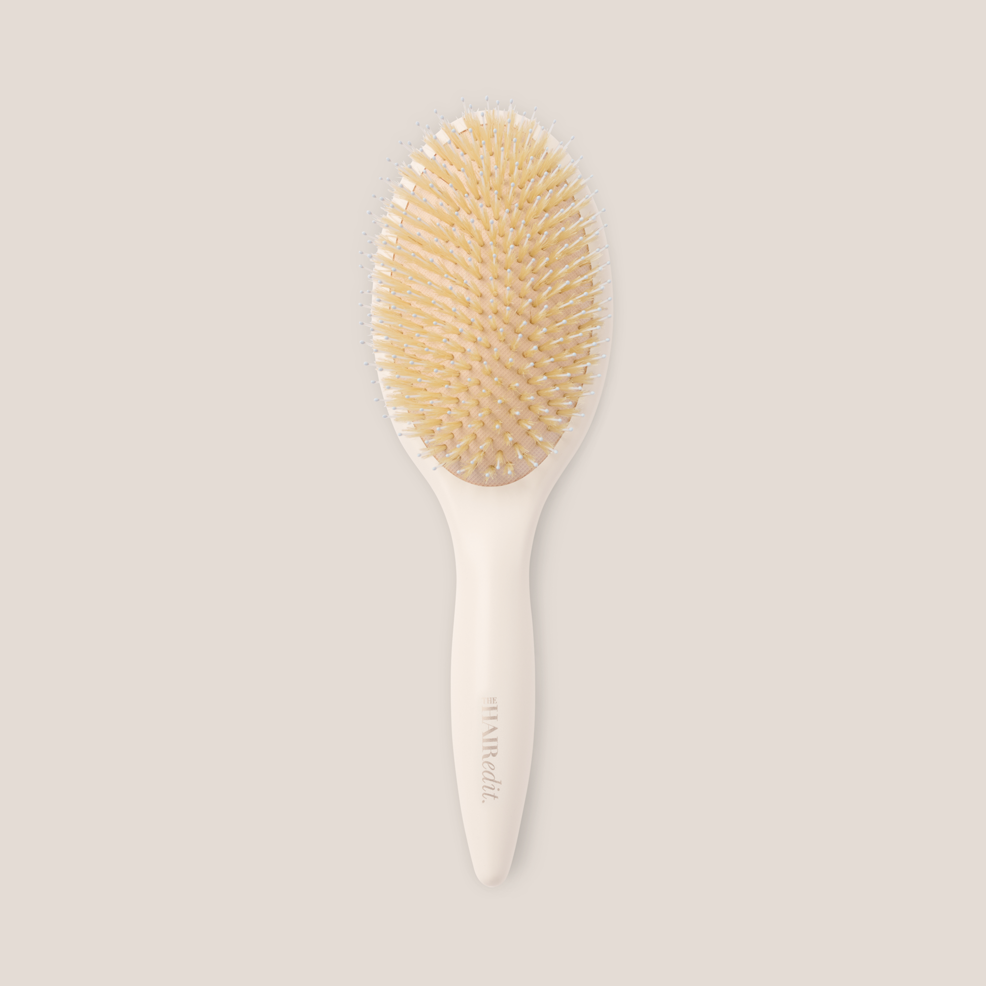 Finish & Shine Boar Bristle Brush - Cream