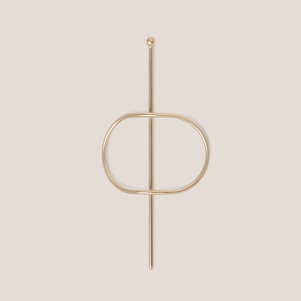 Hoop & Pin Barrette - Gold1