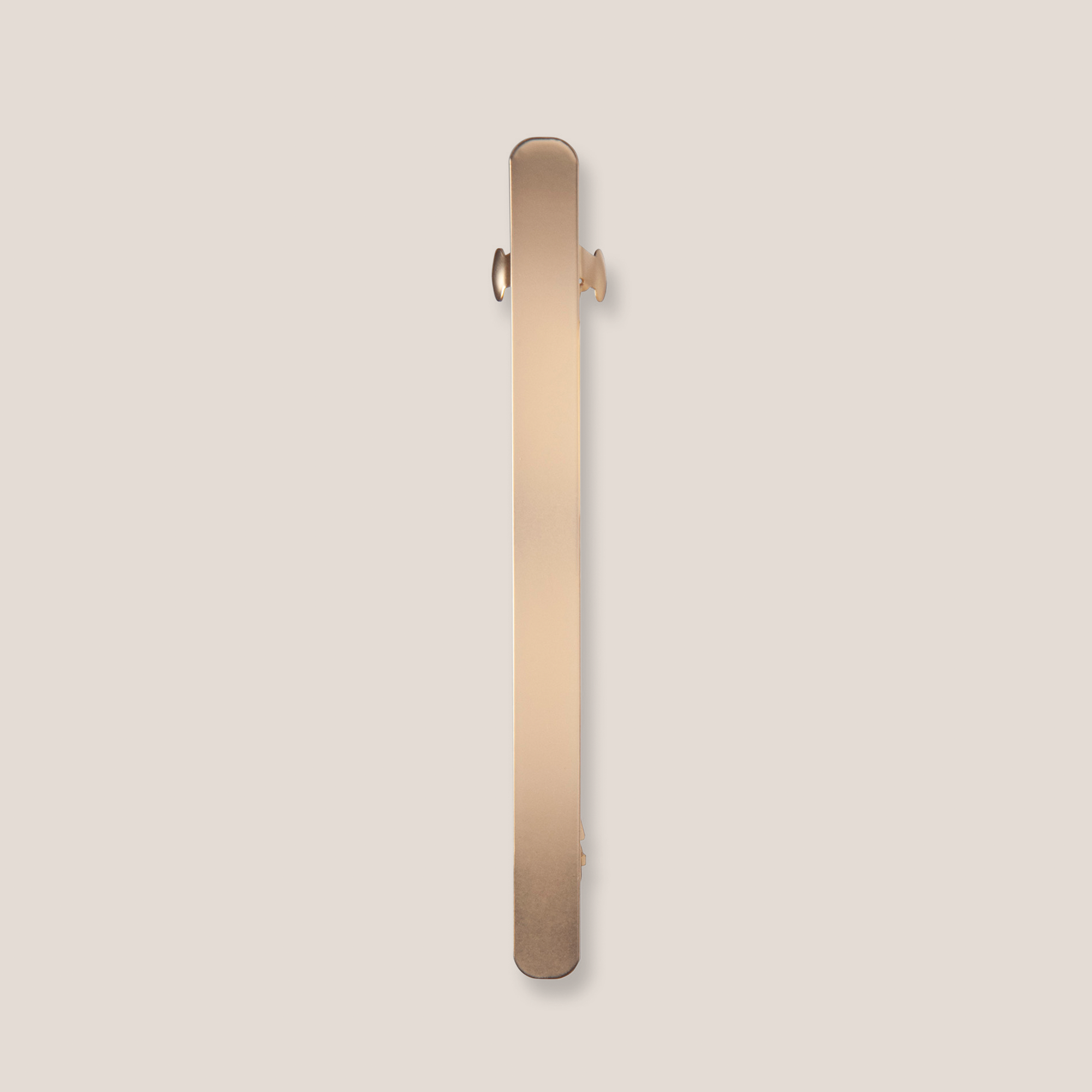 Brushed Baguette Metal Barrette - Gold1