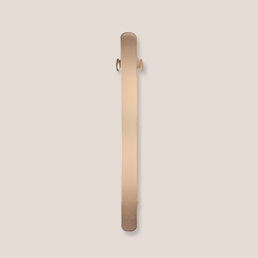 Brushed Baguette Metal Barrette - Gold