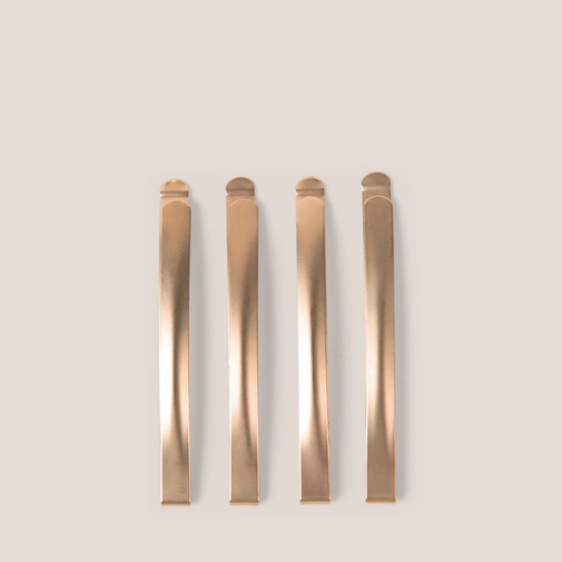 Modern Curved Bobby Pins Set - Gold