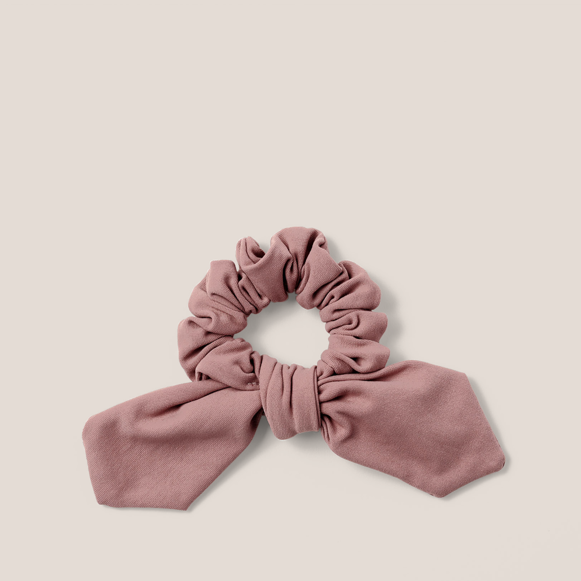 Bow Pose Ribbon Knotted Scrunchie - Mauve