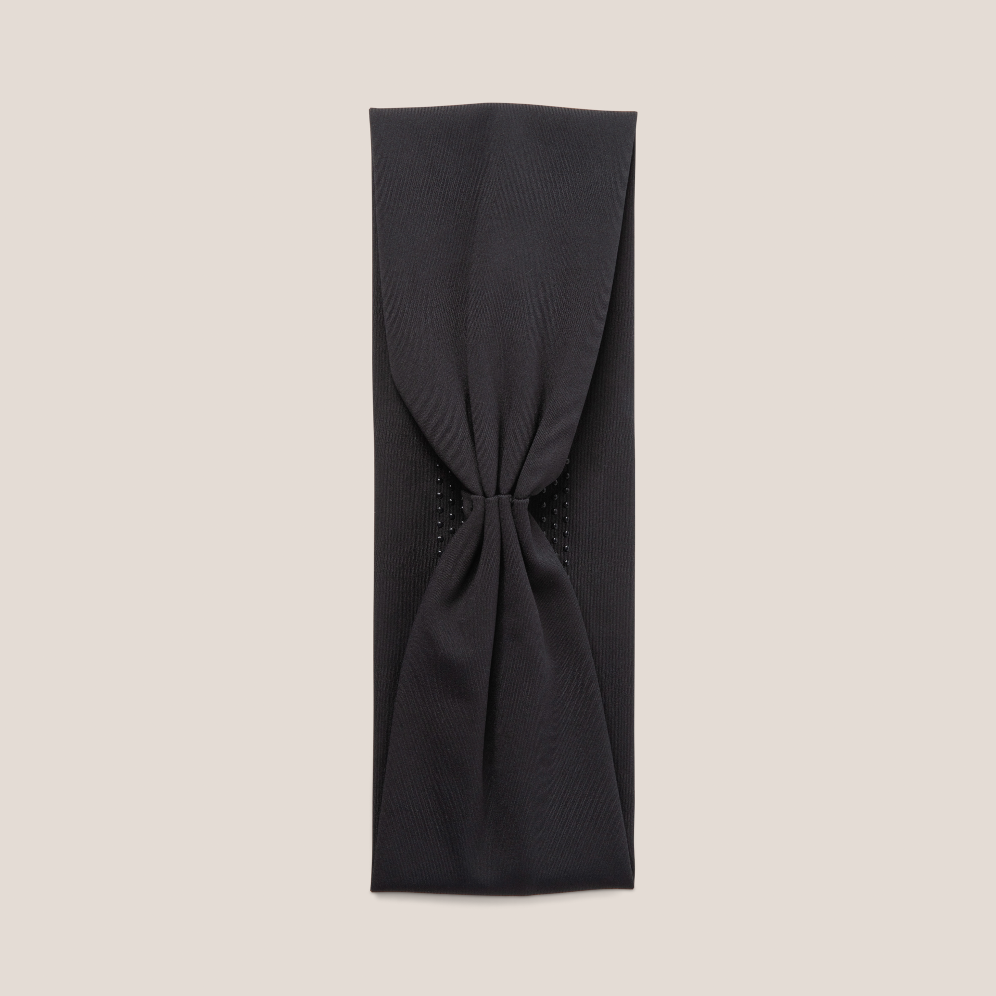 Lotus Band Soft Pleated Headband - Black