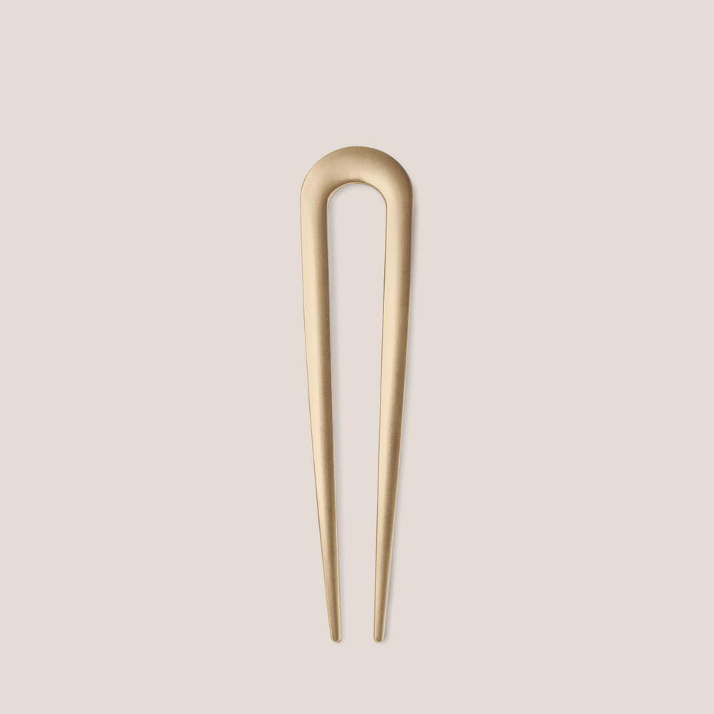 Sleek Chignon French Hair Pin - Gold1
