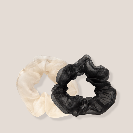 Jolie Ribbon Silk Organza Scrunchies