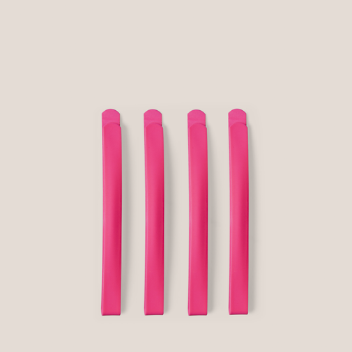 Modern Curved Bobby Pins Set - Fuchsia